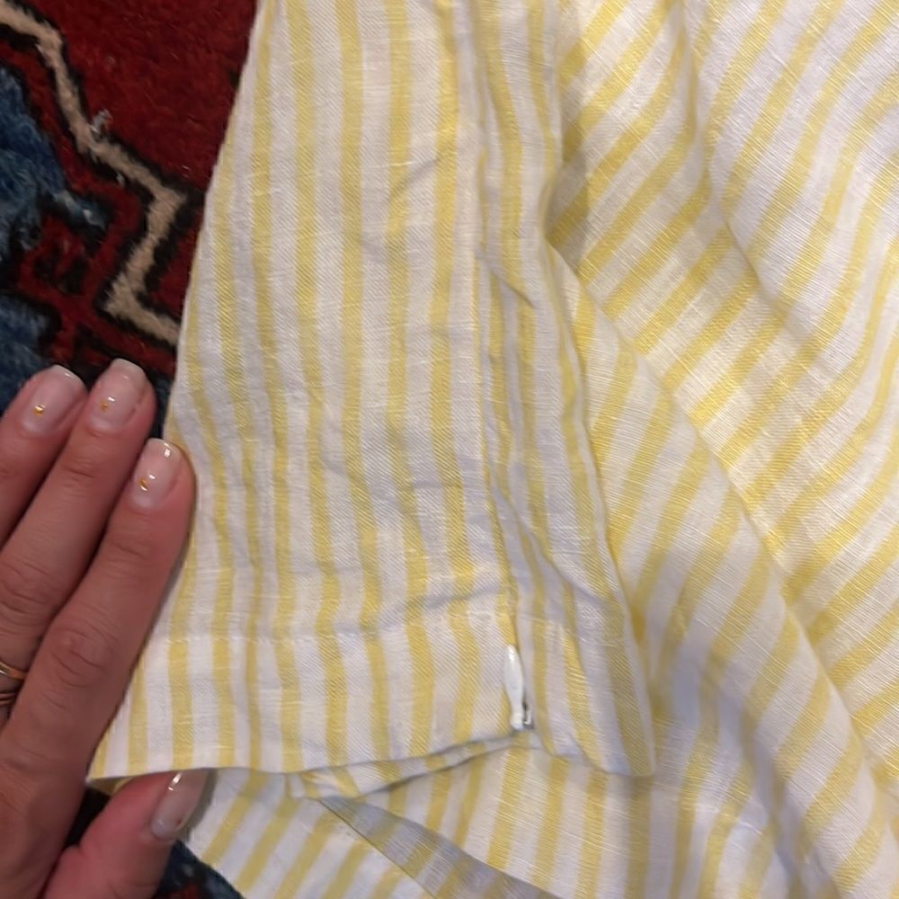 Frame Striped One-Shoulder Linen Top - Picture 7 of 8